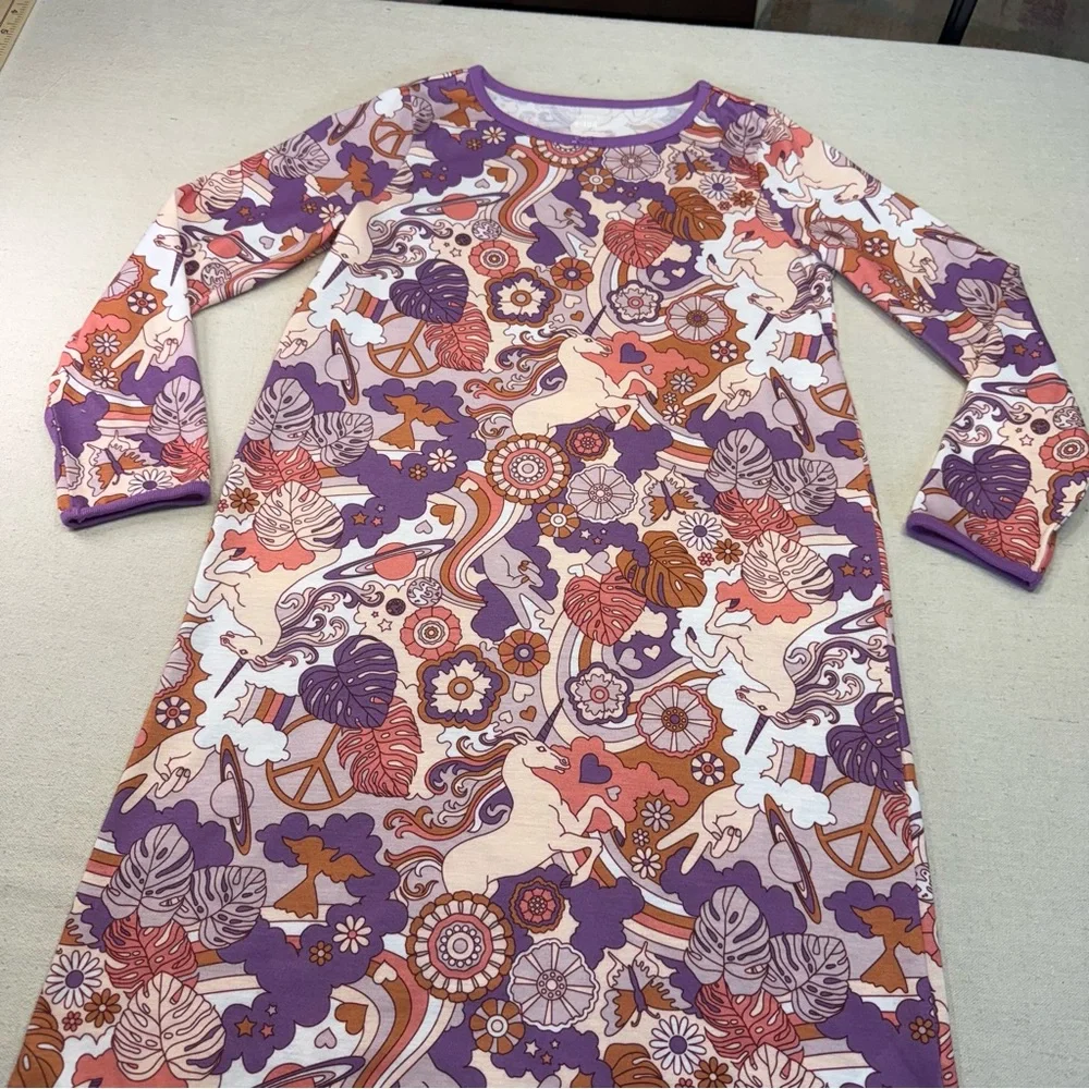 Carter’s Colorful Unicorn Print Girls Pajamas - Size 8-10A